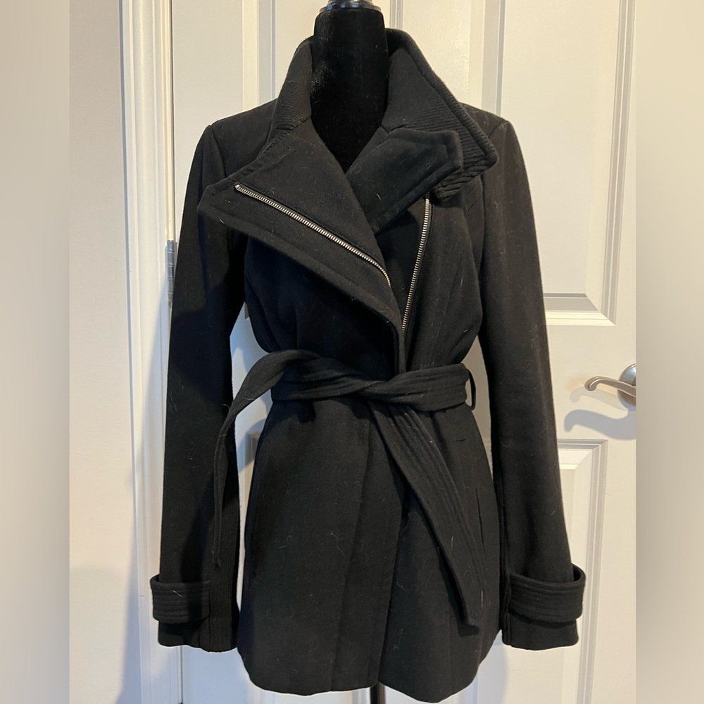 Express Black Pea Coat